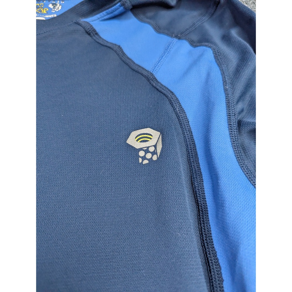 Mountain Hardwear Mens Long Sleeve Performance Shirt Blue Hiking Base Layer Smal